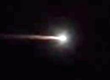 Frame grab from a Youtube video of the brilliant meteor that flared over Australia overnight.