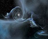 An illustration of gravitational waves. Credit: NASA
