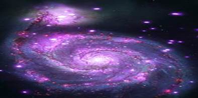 The Whirlpool galaxy seen in both optical and X-ray light. Image Credit: X-ray: NASA/CXC/Wesleyan Univ./R.Kilgard, et al; Optical: NASA/STScI