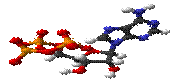 Ball-and-stick model, based on x-ray diffraction data