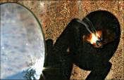 Fire from a mangnifying glass